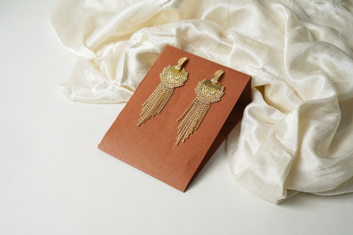 Western Diamond Long Earring