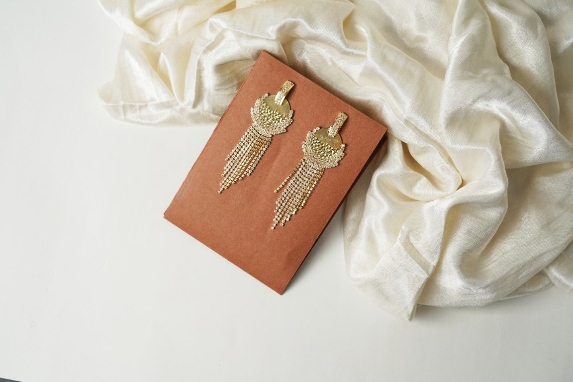 Western Diamond Long Earring