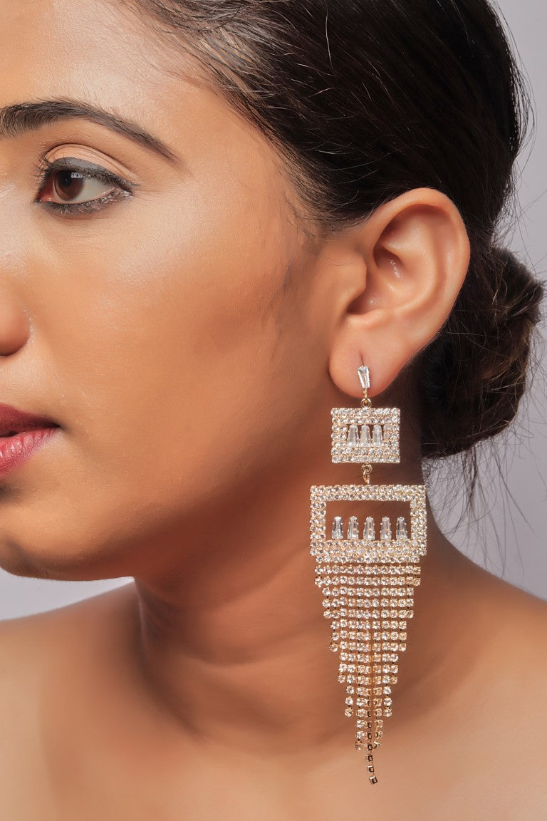 Western Diamond Long Earring.
