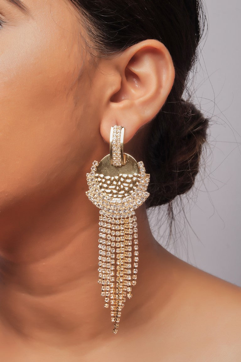 Western Diamond Long Earring