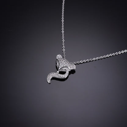 Nisa Premium Silver-Polish Monkey Design With Diamond Studded Delicate Chain-Pendant For Women and Girls