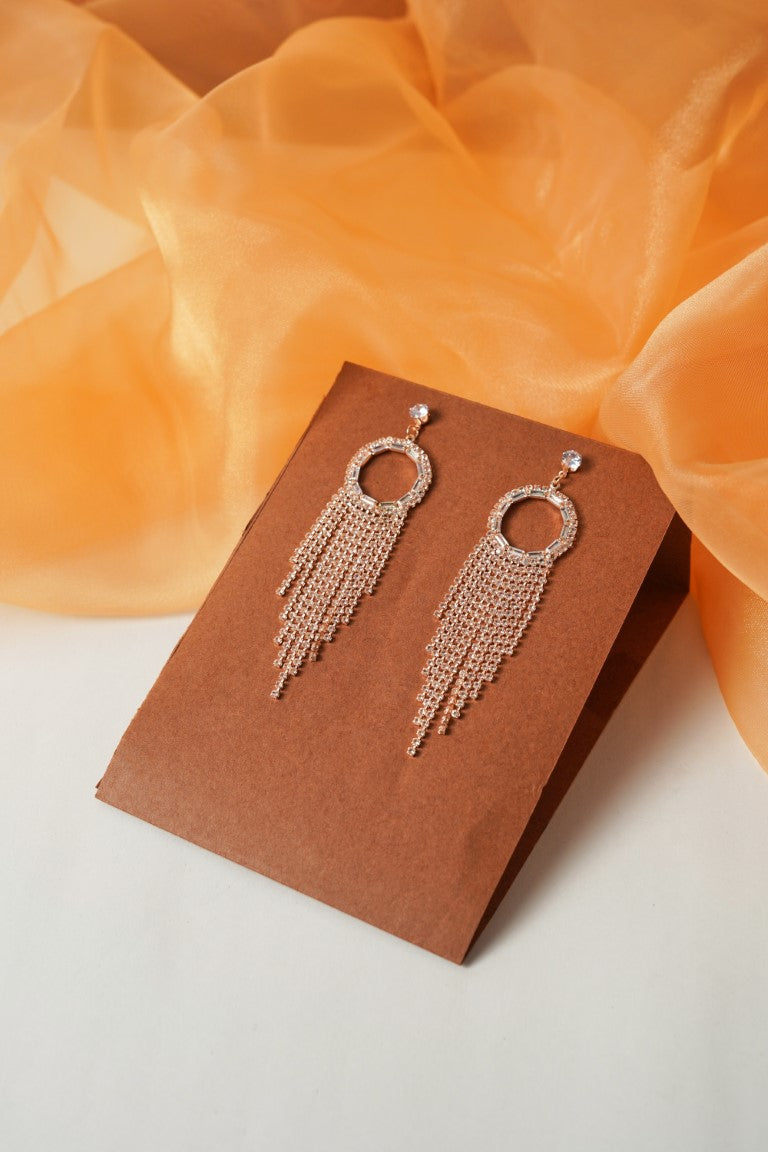 Party Wear Western Diamond Long Earring