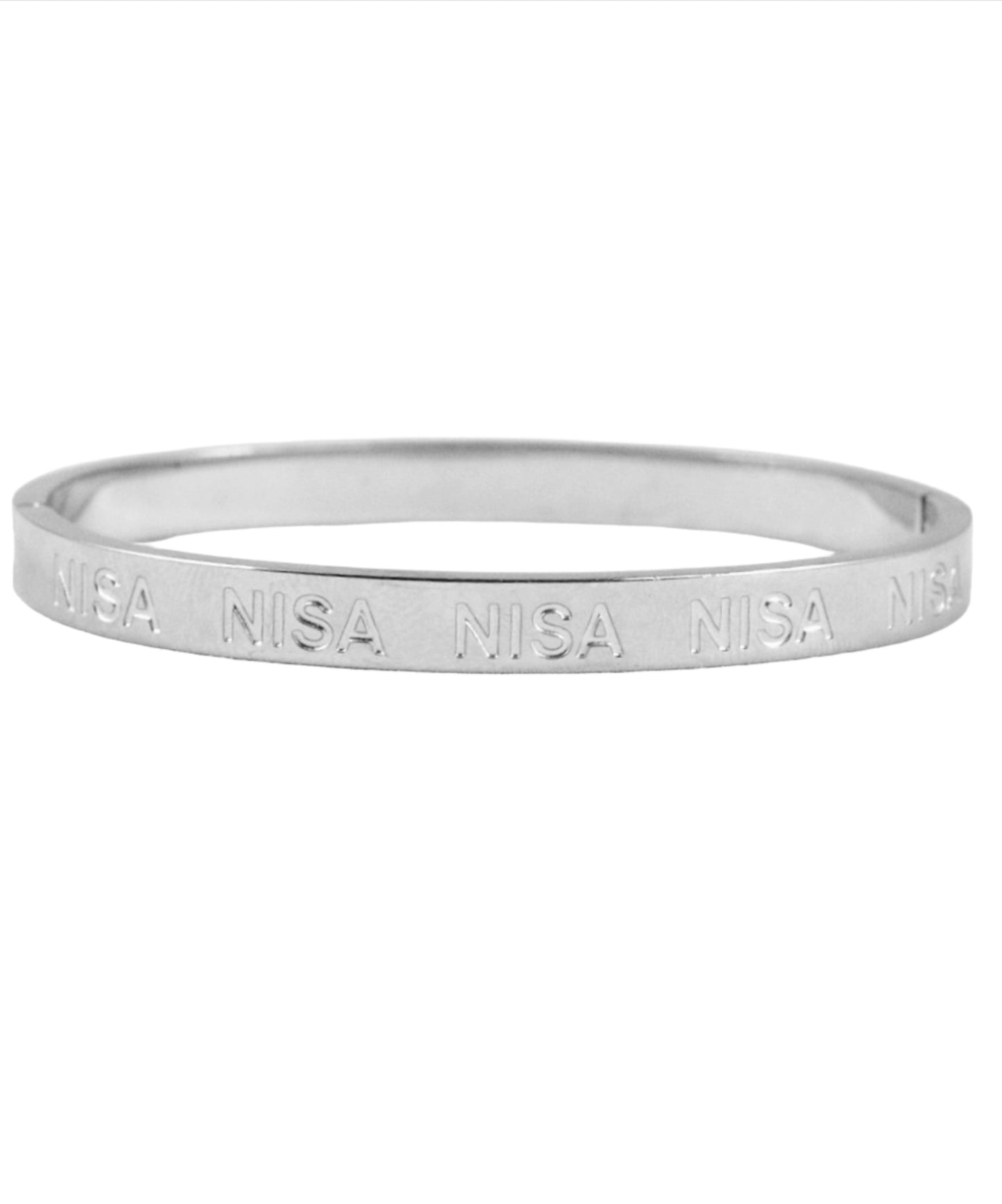 Nisa Premium Silver Polish With Nisa Brand Design Bracelet For Women and Girls