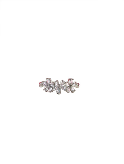 Nisa Premium Silver-Polish Flower Design With Diamond Studded Fingering For Women and Girls