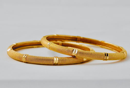 Nisa High Gold Polish Ethical Arbi Design Bangles For Women and Girls